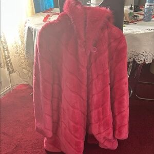 Jessica Vibrant Pink Teddy Jacket